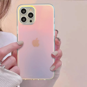 Luxury Laser Gradient Matte Phone Case For iPhone 16 Pro MAX 15 14 13 12 11 X XR XS 7 8 Plus SE Fashion Soft Shockproof Cover